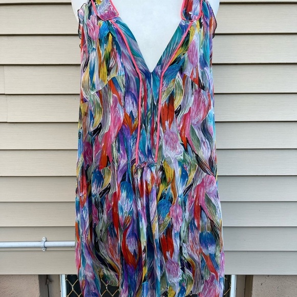 Erica Davies 100% silk top Women multicolored size 6 - Picture 1 of 13